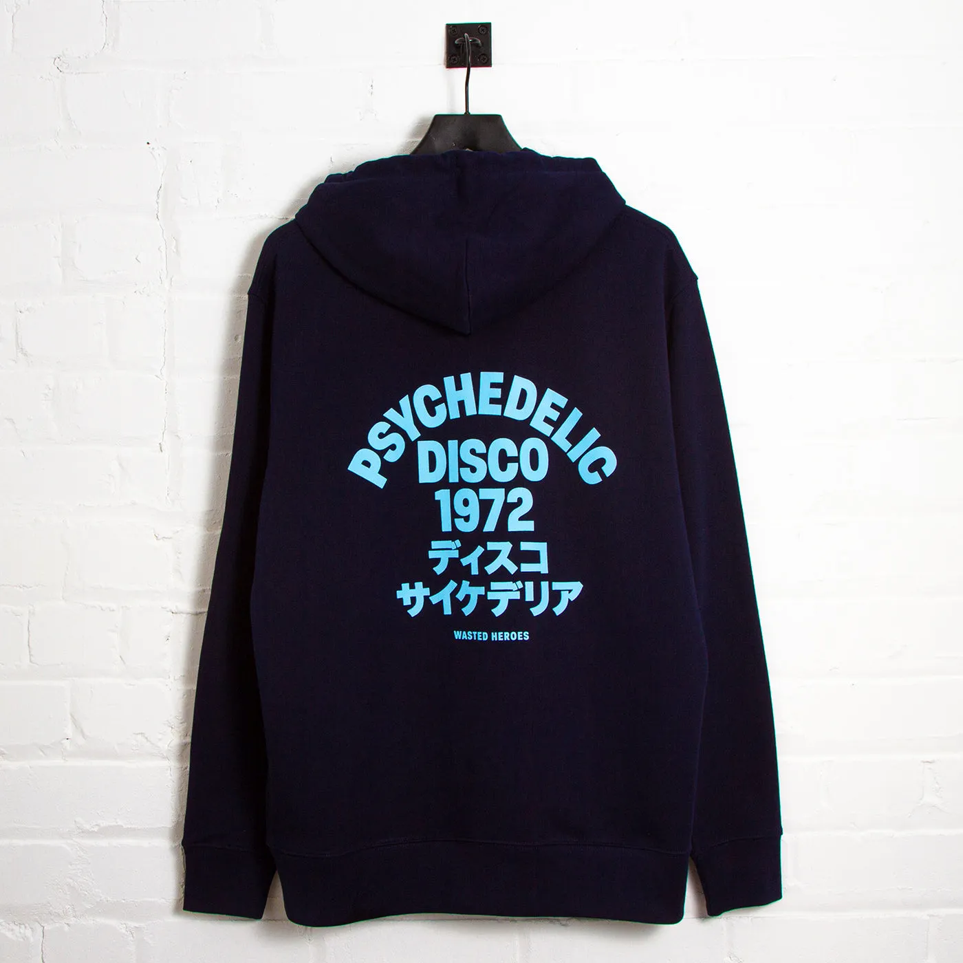 1972 Psychedelic Disco Back Print - Hood - Navy