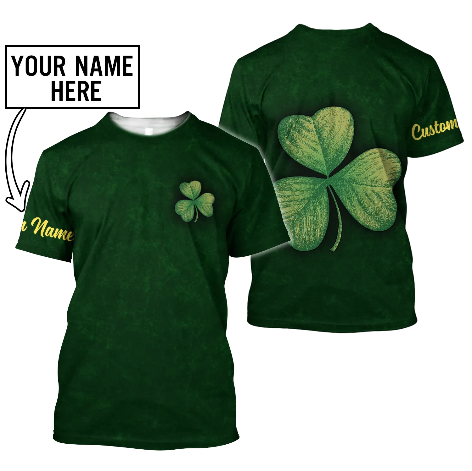 3D All Over Print Shamrock Patrick's Day Shirt, Customized 3D Shirt For Men Women, Shamrock Shirt