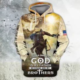 3D All Over Print Veteran Are My Brother Hoodie, Veteran Bomber, Sweatshirt For Veteran Man