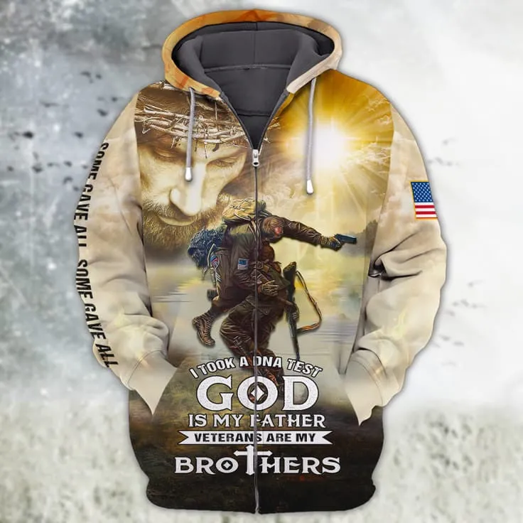 3D All Over Print Veteran Are My Brother Hoodie, Veteran Bomber, Sweatshirt For Veteran Man