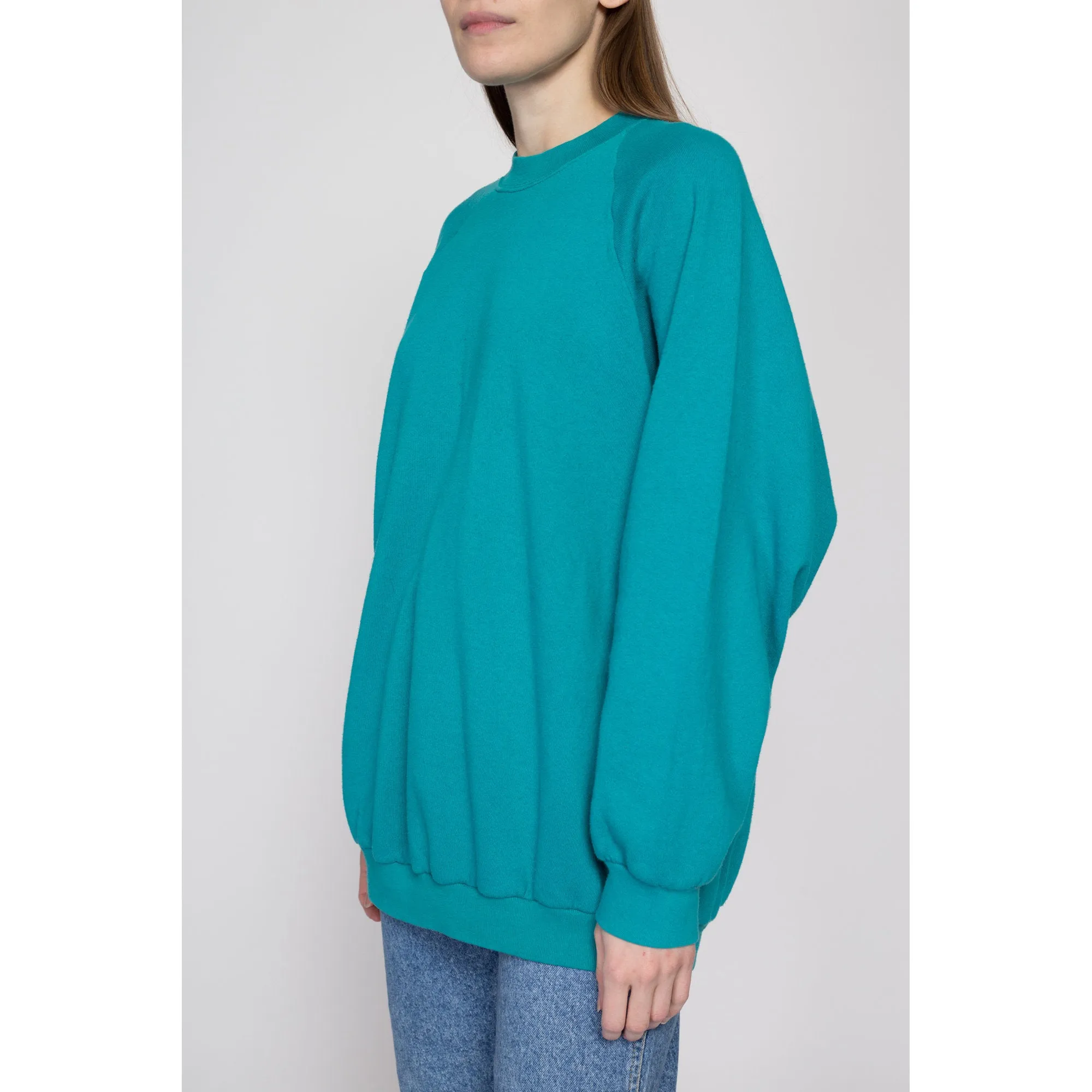 3X 90s Teal Green Crewneck Sweatshirt