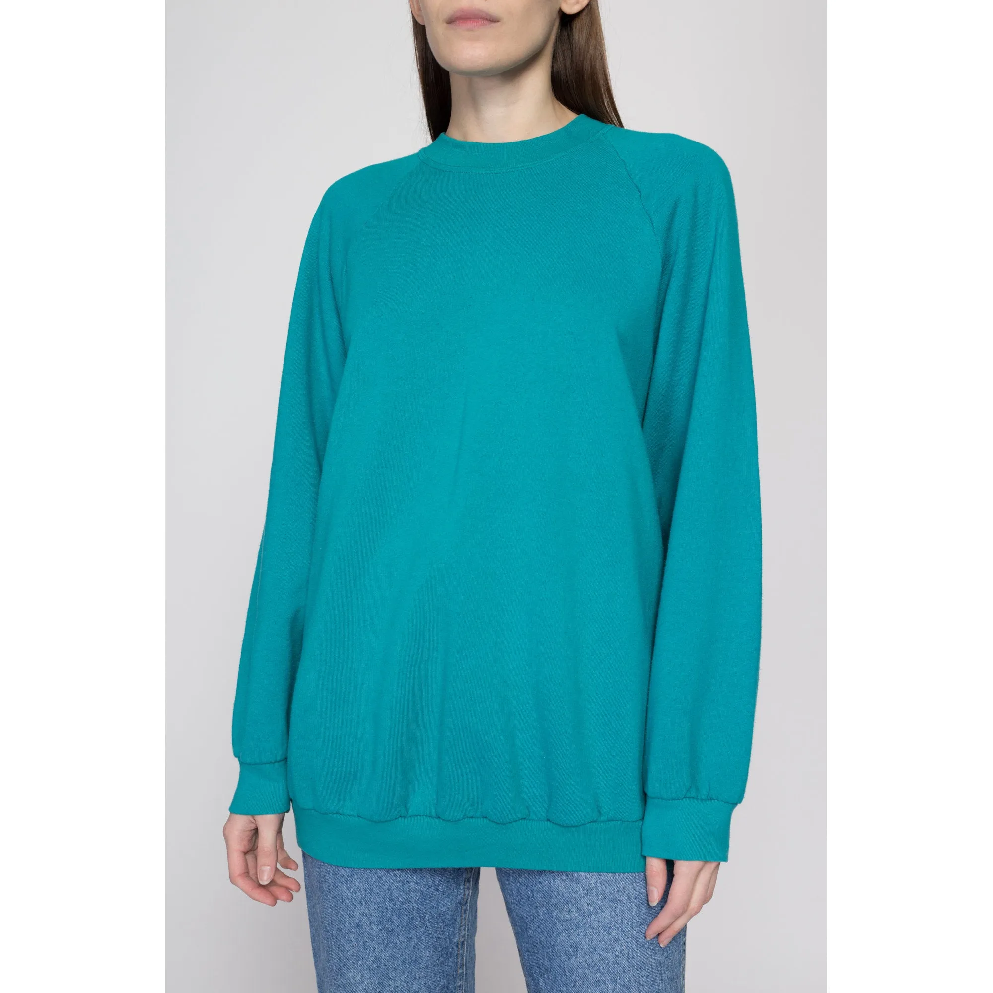 3X 90s Teal Green Crewneck Sweatshirt