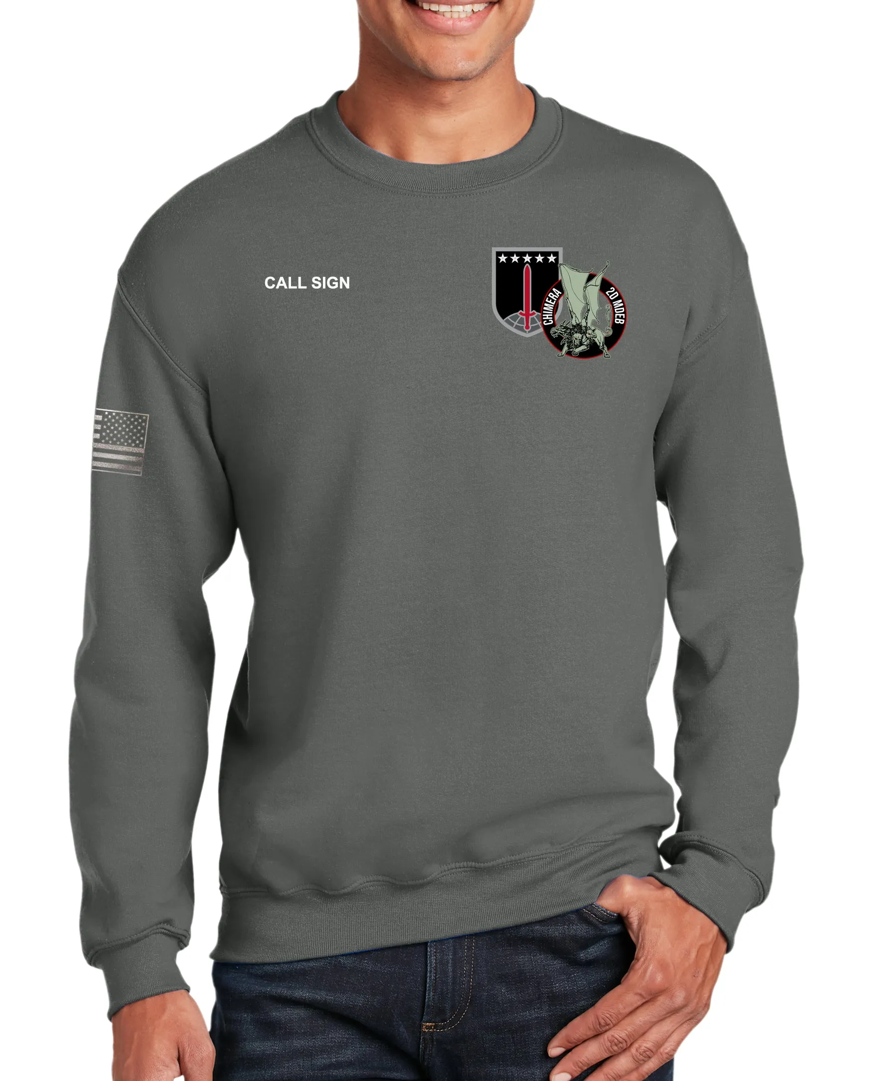 50-50 Blend Grey Crewneck Unisex Sweatshirt. This shirt IS approved for PT.