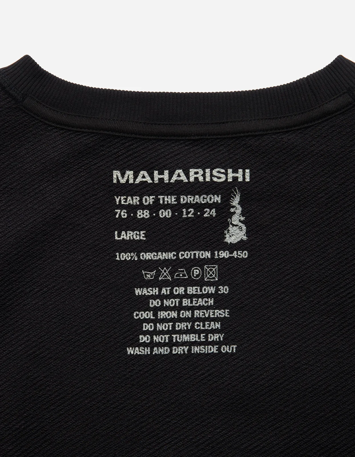 5101 Maha Tiger Embroidered Crew Black