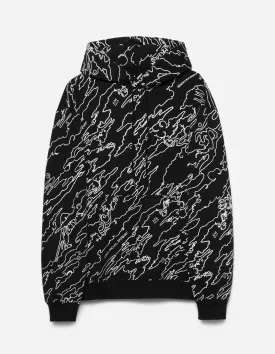 5130 Maha Basquiat Camo Hooded Sweat Black