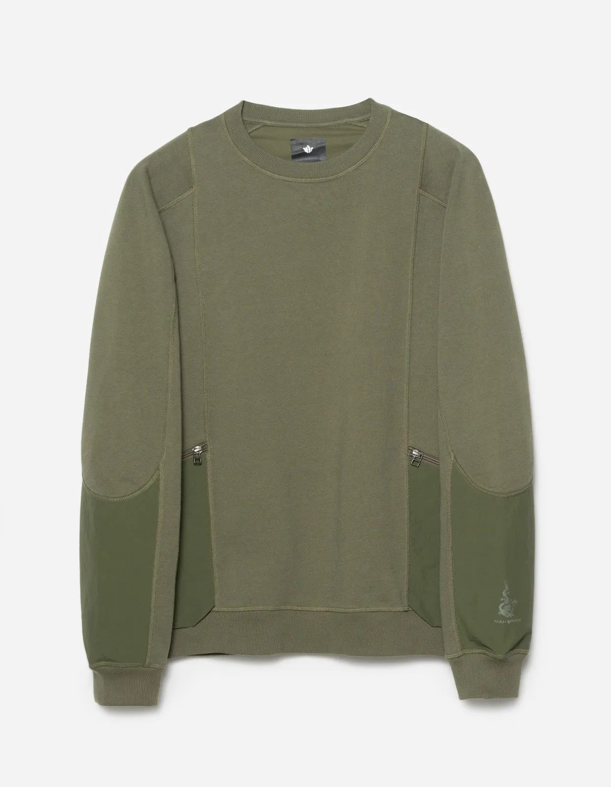 5285 Articulated Tech Cargo Crew Sweat Olive OG-107F