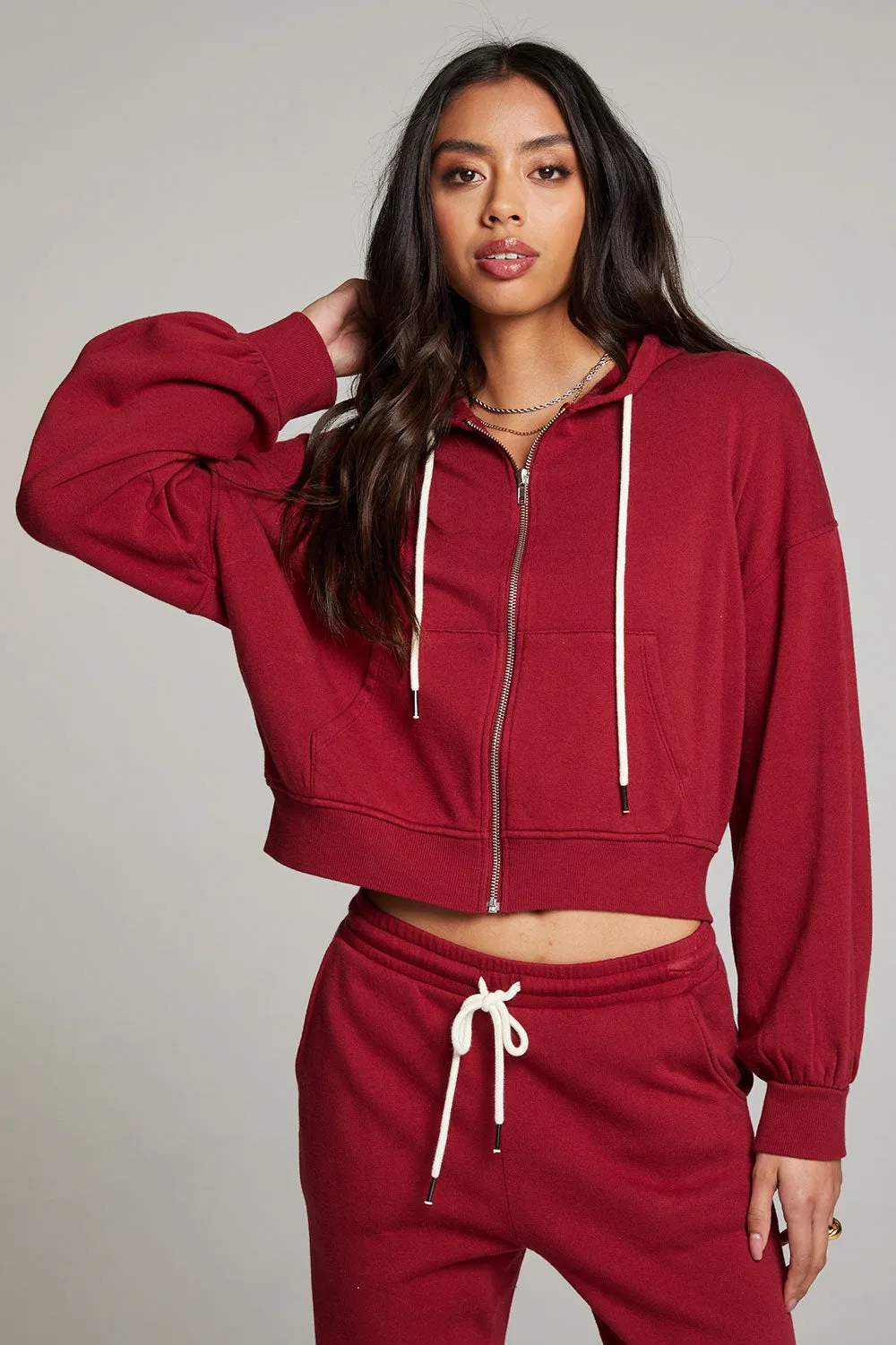 Abilenee Blood Red Zip Up