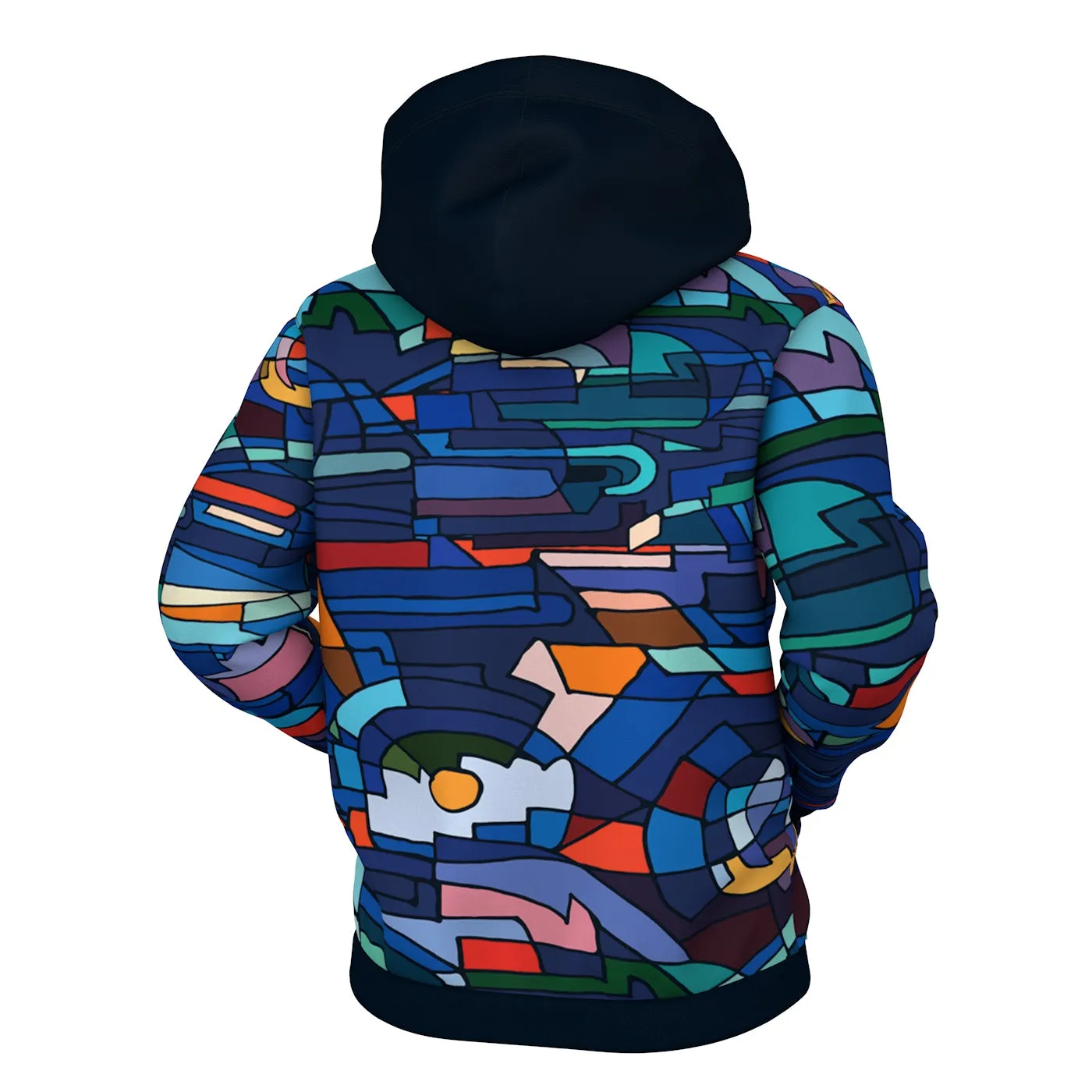 Abstract Mosaic Zip Up Hoodie