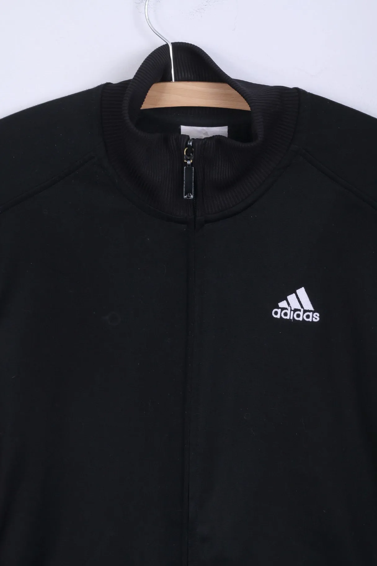 Adidas Mens M Sweatshirt Black ZIp Up Sport Training Track Top