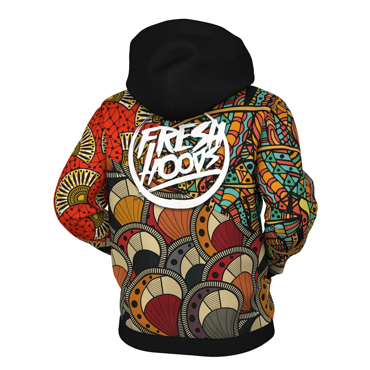 African Pattern Zip Up Hoodie