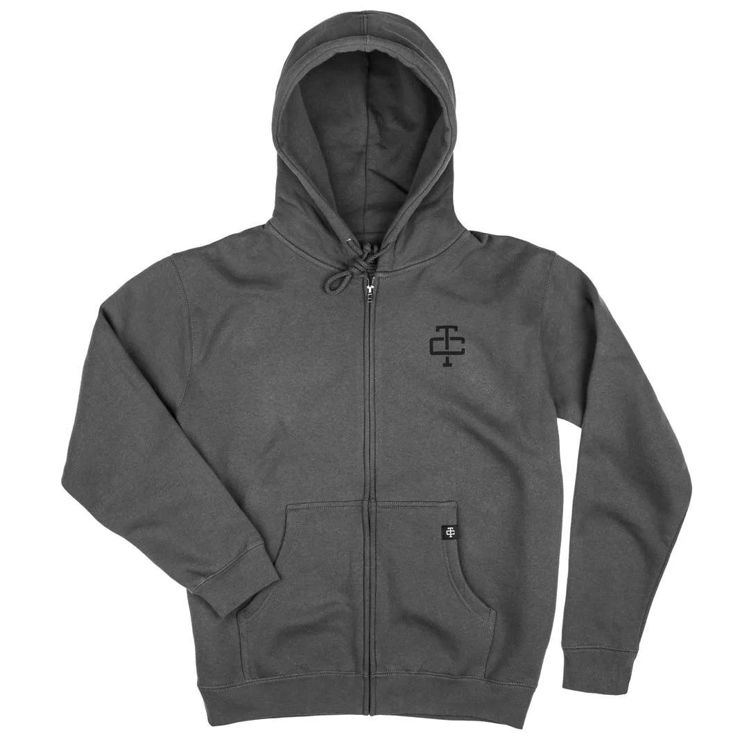 Alado Zip-up Hoodie: Charcoal