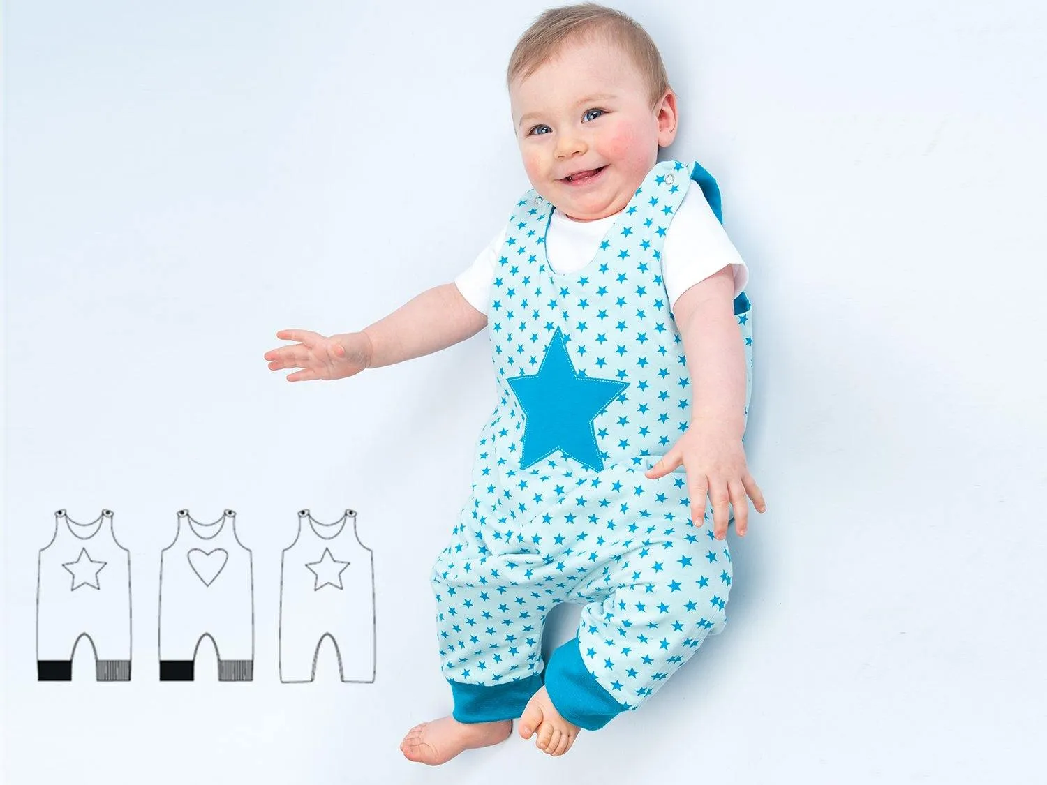 ALBERTO Baby dungaree sewing pattern ebook pdf