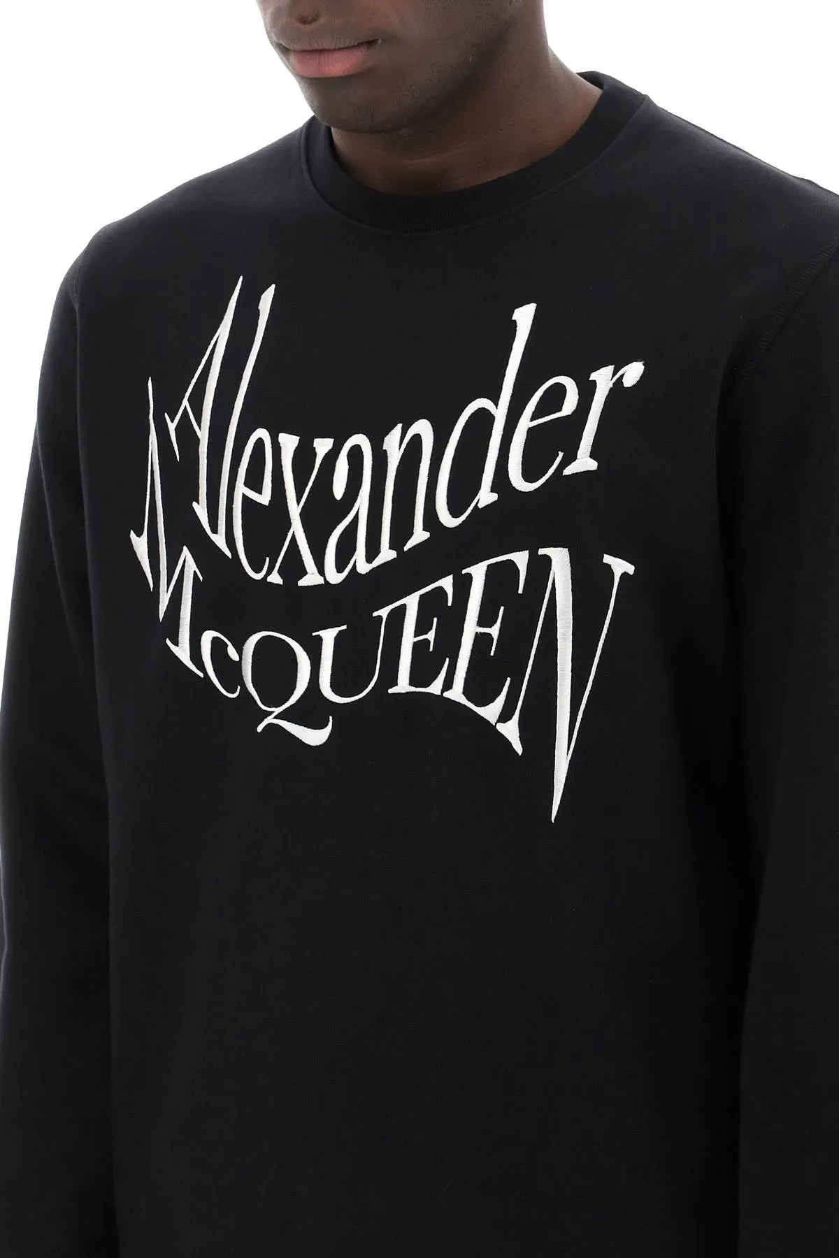 Alexander Mcqueen Warped Logo Sweatshirt (Size - M)