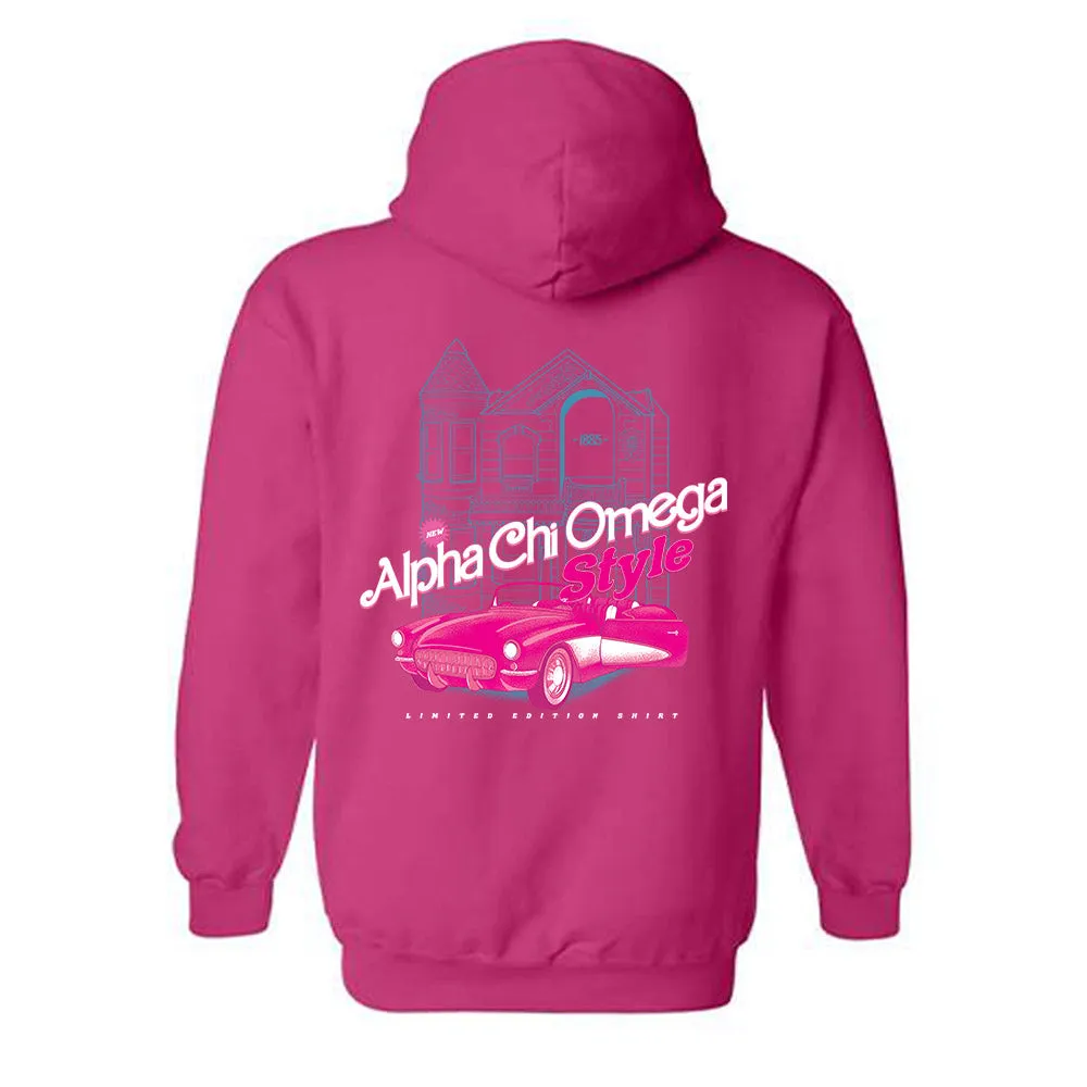 Alpha Chi Omega Signature Style Hooded Sweatshirt