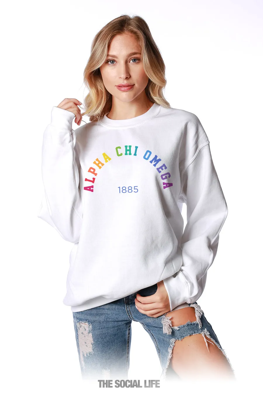 Alpha Chi Omega Team Pride Crewneck