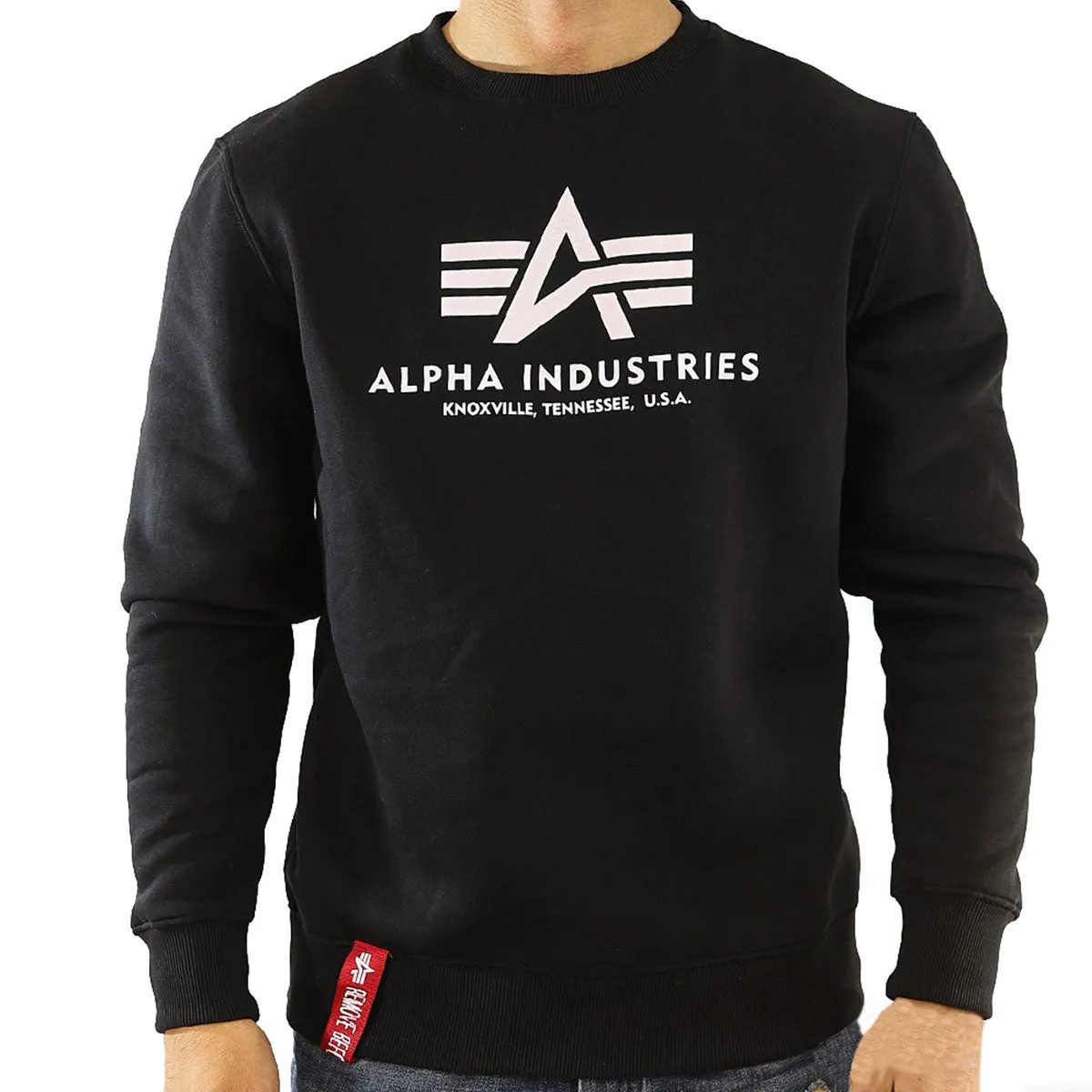 Alpha Industries Inc Basic Sweatshirt 178302-03alt - schwarz-weiss