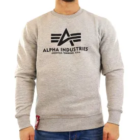 Alpha Industries Inc Basic Sweatshirt 178302-17 - hellgrau meliert-schwarz