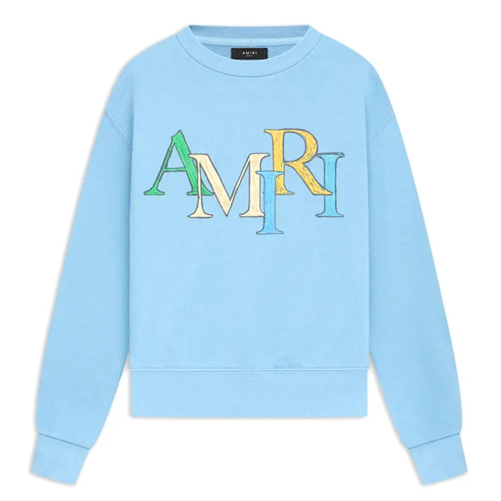 Amiri Staggered Scribble Crewneck