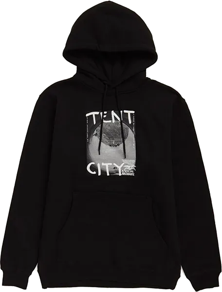 Antihero Tent City Hooded Sweatshirt - SMALL Black