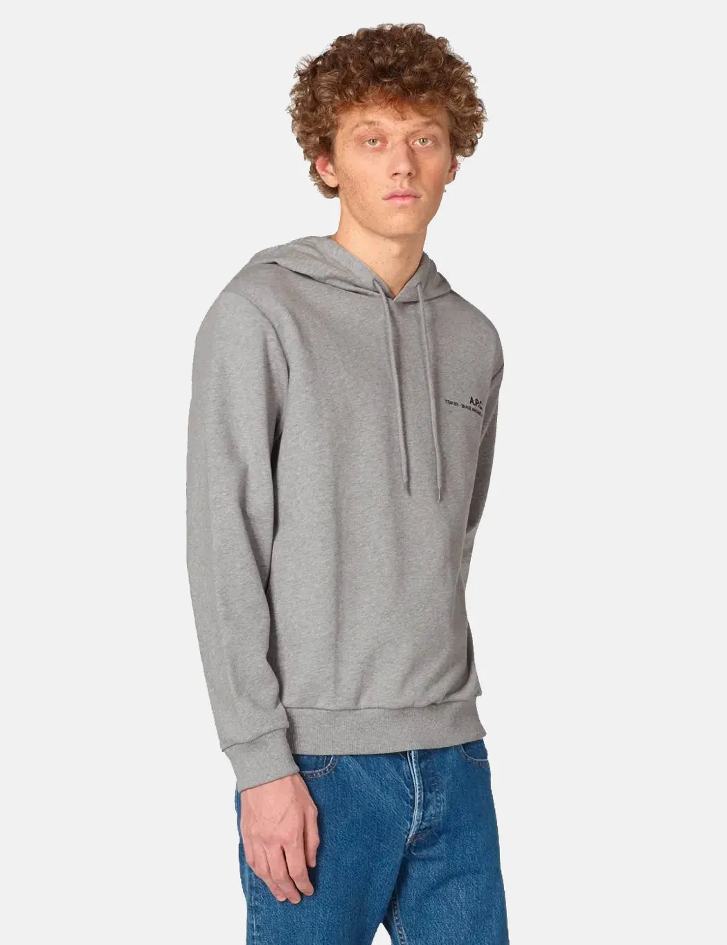 A.P.C. Item Hooded Sweatshirt - Grey Heather