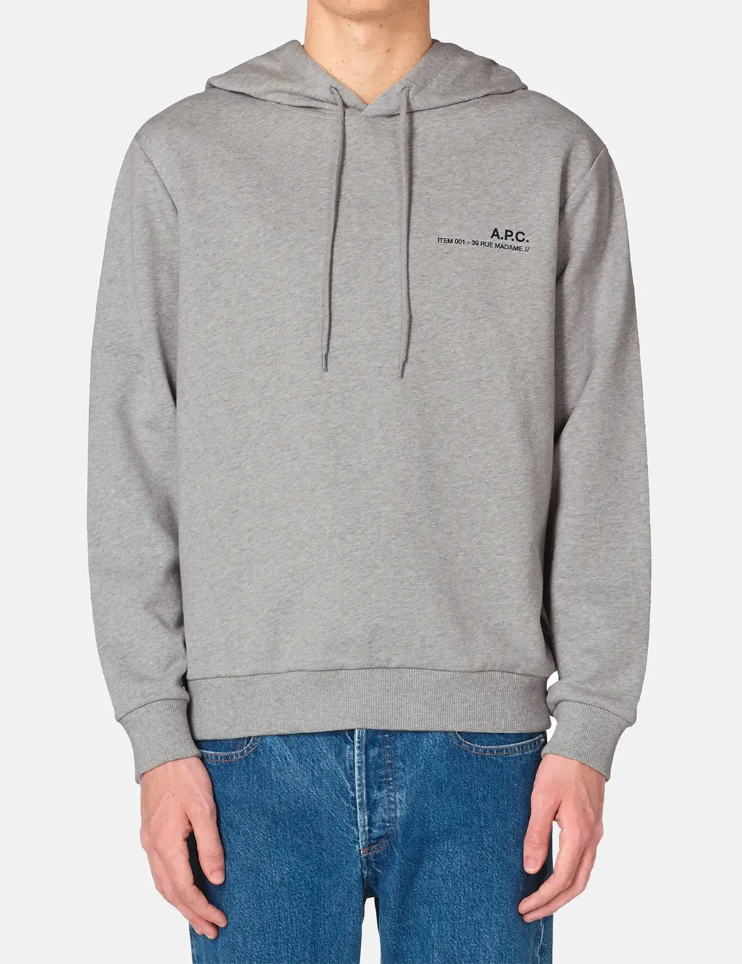 A.P.C. Item Hooded Sweatshirt - Grey Heather