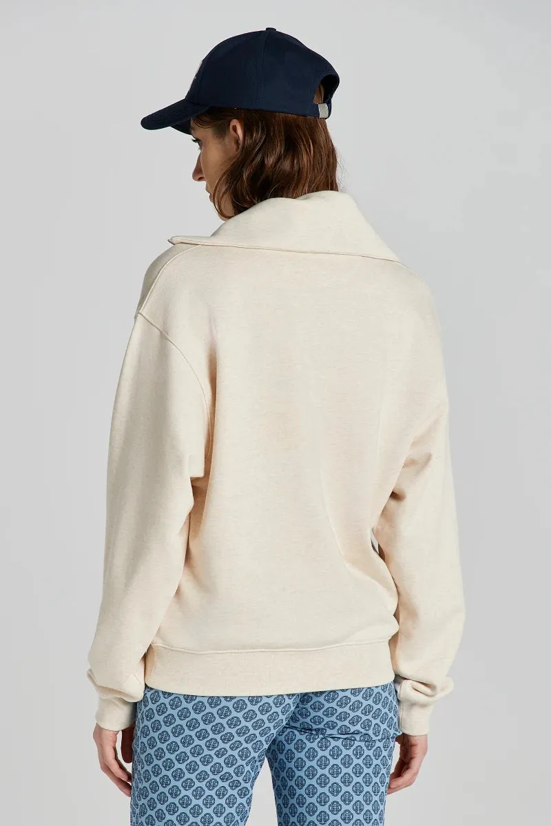 Arch Graphic Half Zip Sweatshirt-Oat Melange