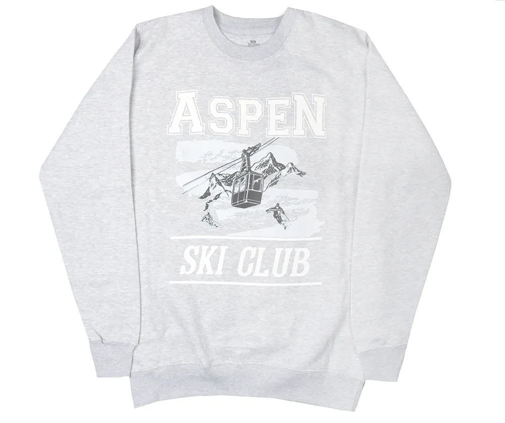 ASPEN SKI CLUB CREWNECK HTR GREY - USA4330CS