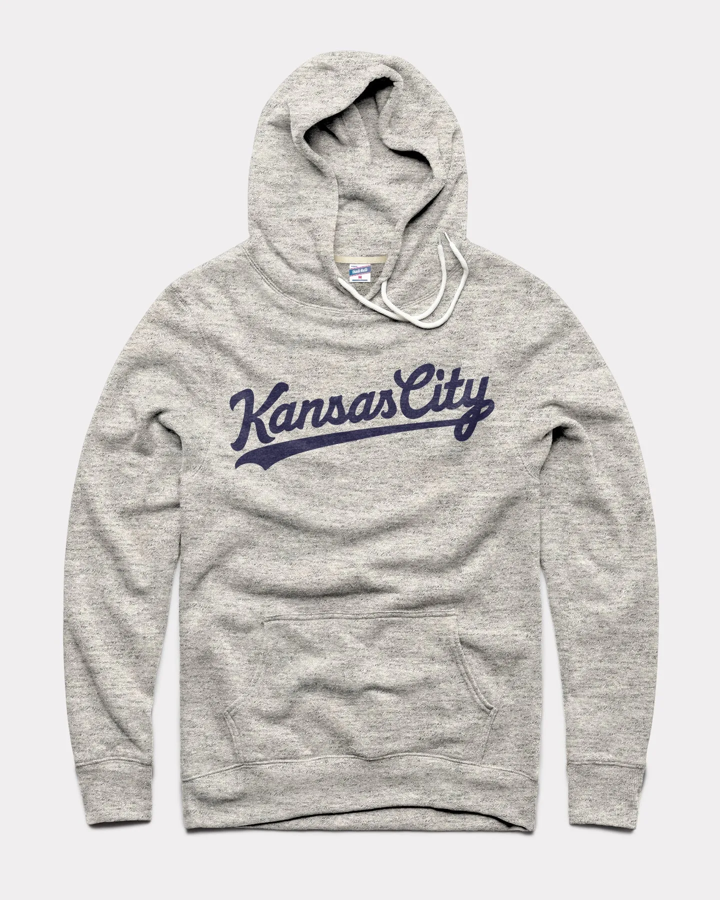 Athletic Grey & Navy Blue Kansas City Script Hoodie