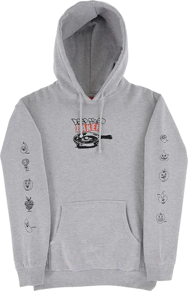 Baker Deep Fried Hooded Sweatshirt - MEDIUM Heather Grey