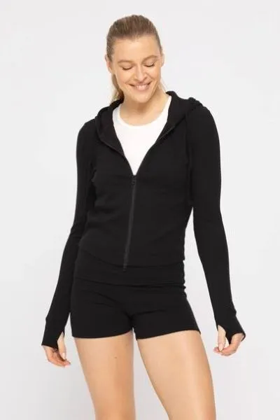 Becky Ribbed Hoodie