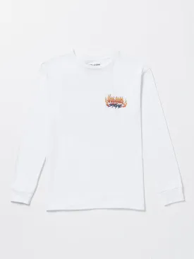 Big Boys Trux Long Sleeve Tee - White