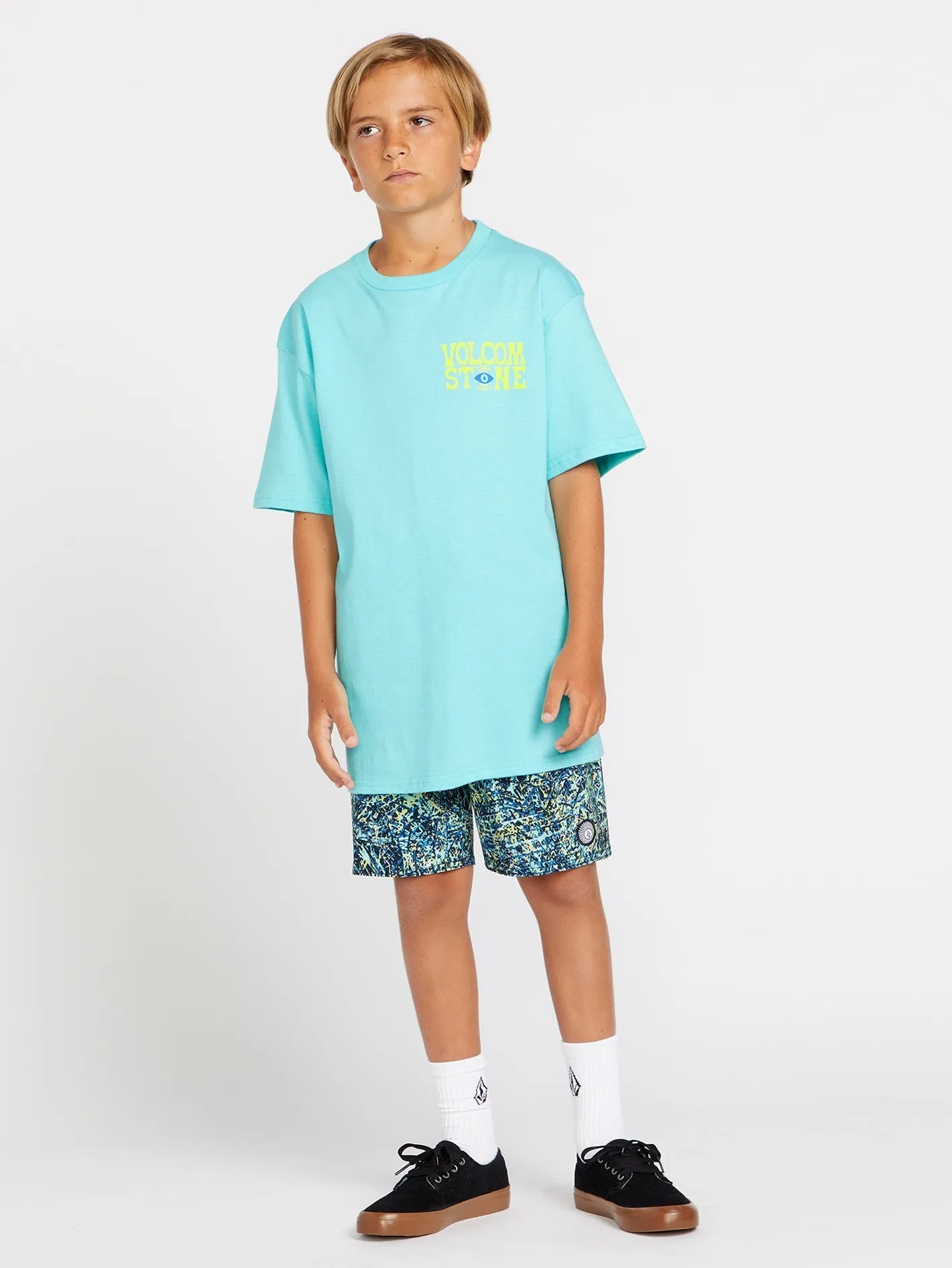 Big Boys Viz Fray Short Sleeve Tee - Crete Blue