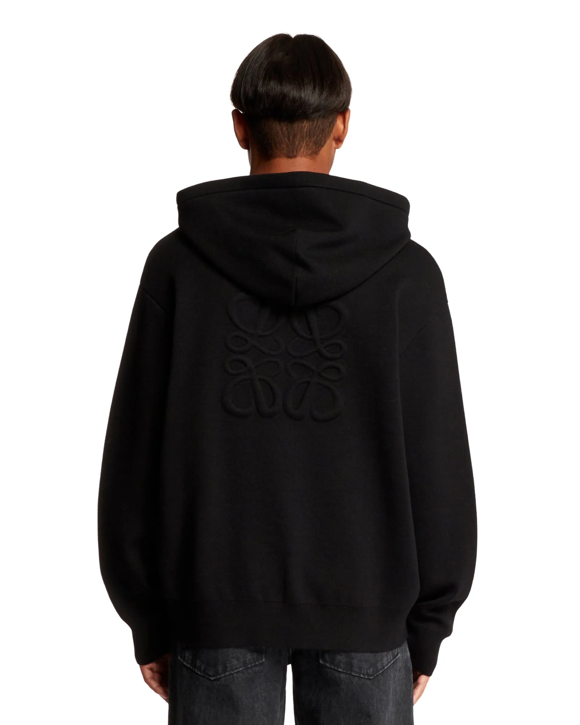 Black Anagram Zip-Up Sweatshirt