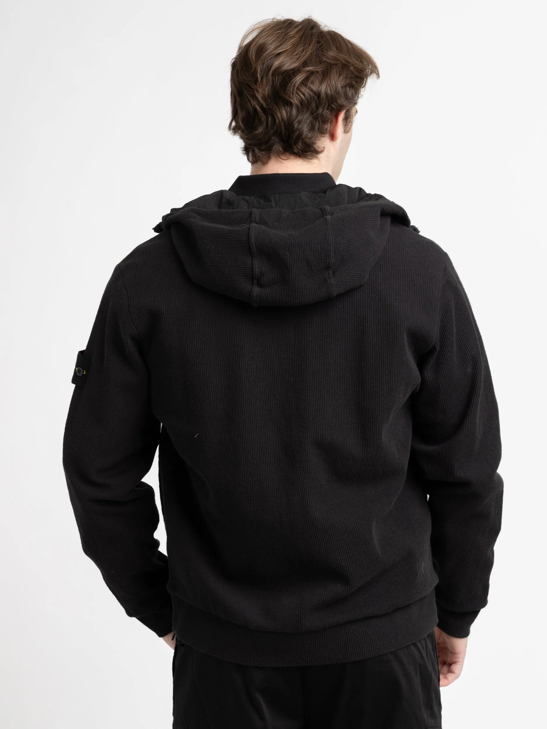 Black Reversible Full-Zip Sweatshirt