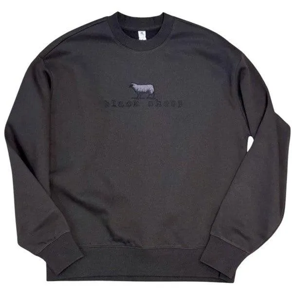 Black Sheep Embroidered OG Logo Heavy Weight Crewneck Sweatshirt Coal