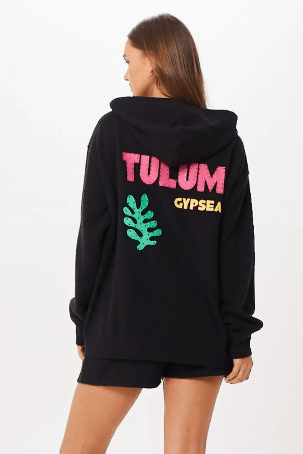 Black Tulum Jet Setter Surf Wash Zip Up