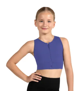 Bloch: Zip Front Crop Top - Childs