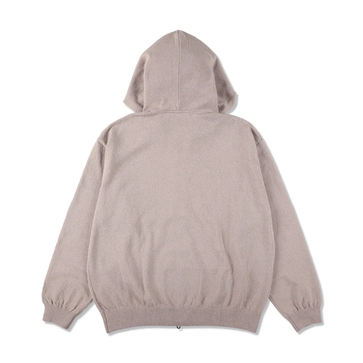 Bouclet Zip-up Hooded Sweatshirt / SAND