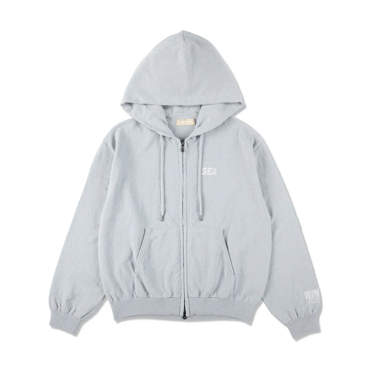 Bouclet Zip-up Hooded Sweatshirt / SKY