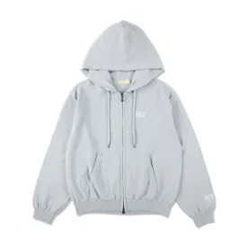 Bouclet Zip-up Hooded Sweatshirt / SKY