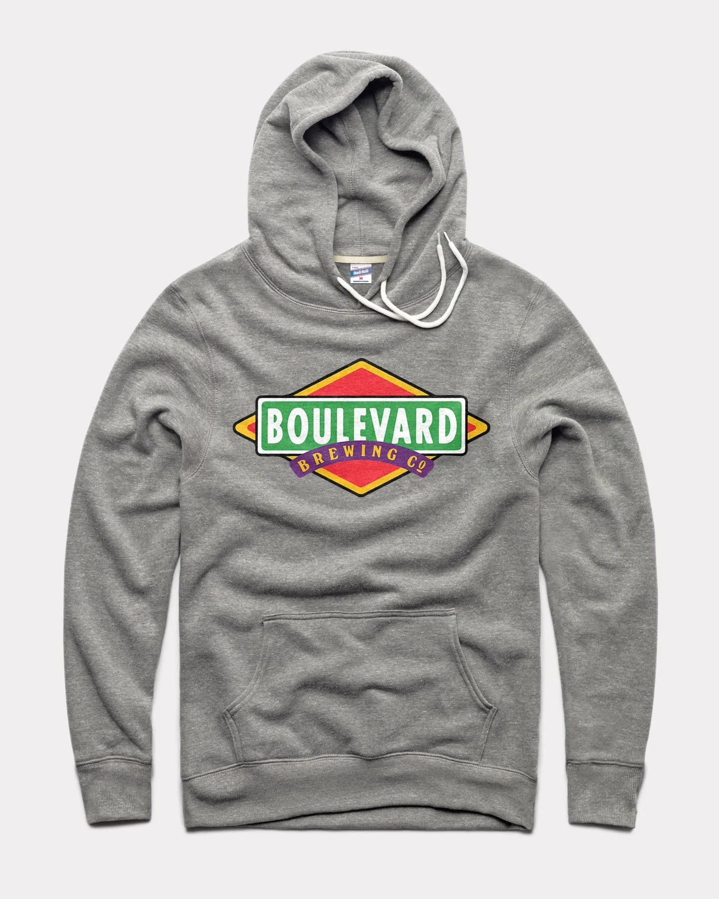 Boulevard Logo Vintage Grey Hoodie