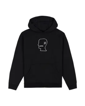 Brain Dead Logo Head Hoodie - Black