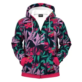 Bright Night Blossom Zip Up Hoodie