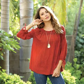 Burgundy Round Neck Tunic