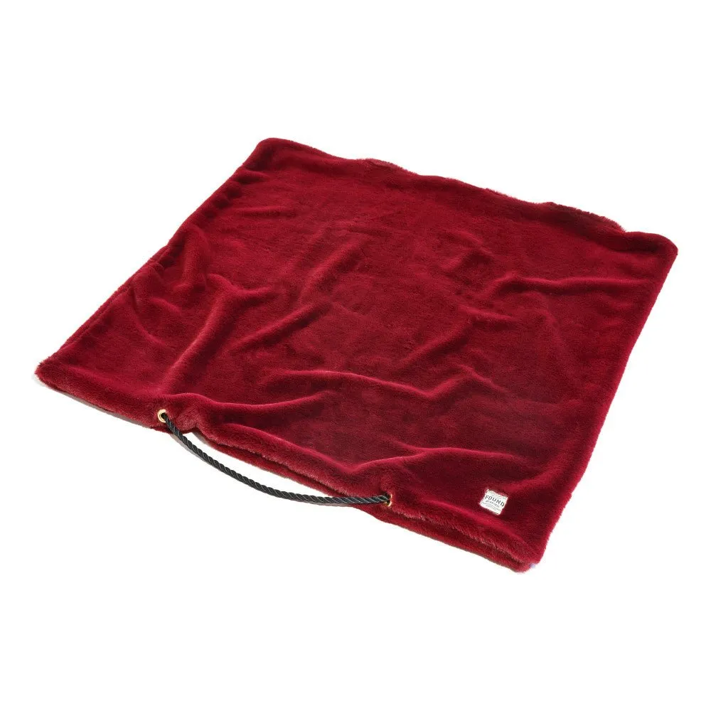 Burgundy Washable Velvet Dog Bed Cover