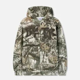 Butter Goods - Applique Zip-Thru Hooded Sweatshirt - Forest Camo