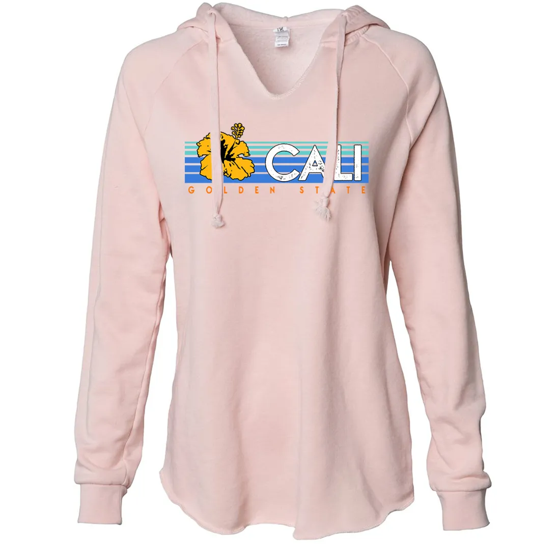 Cali Golden State Hibiscus Women's Soft Hooded Pullover