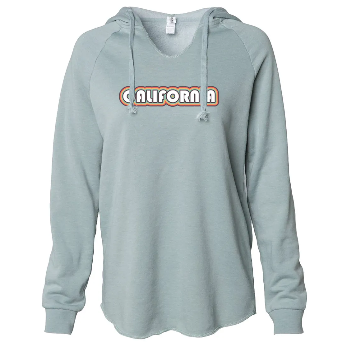 California 70's Rainbow Women's Soft Hooded Pullover