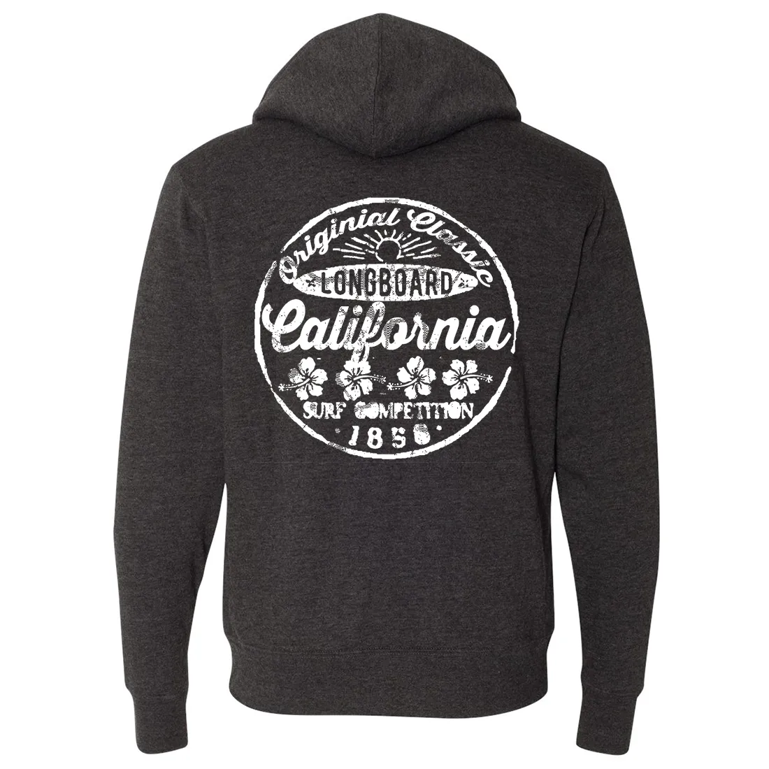 California Original Classic Premium Unisex Sherpa Lined Full-Zip Sweatshirt - Heathered Charcoal