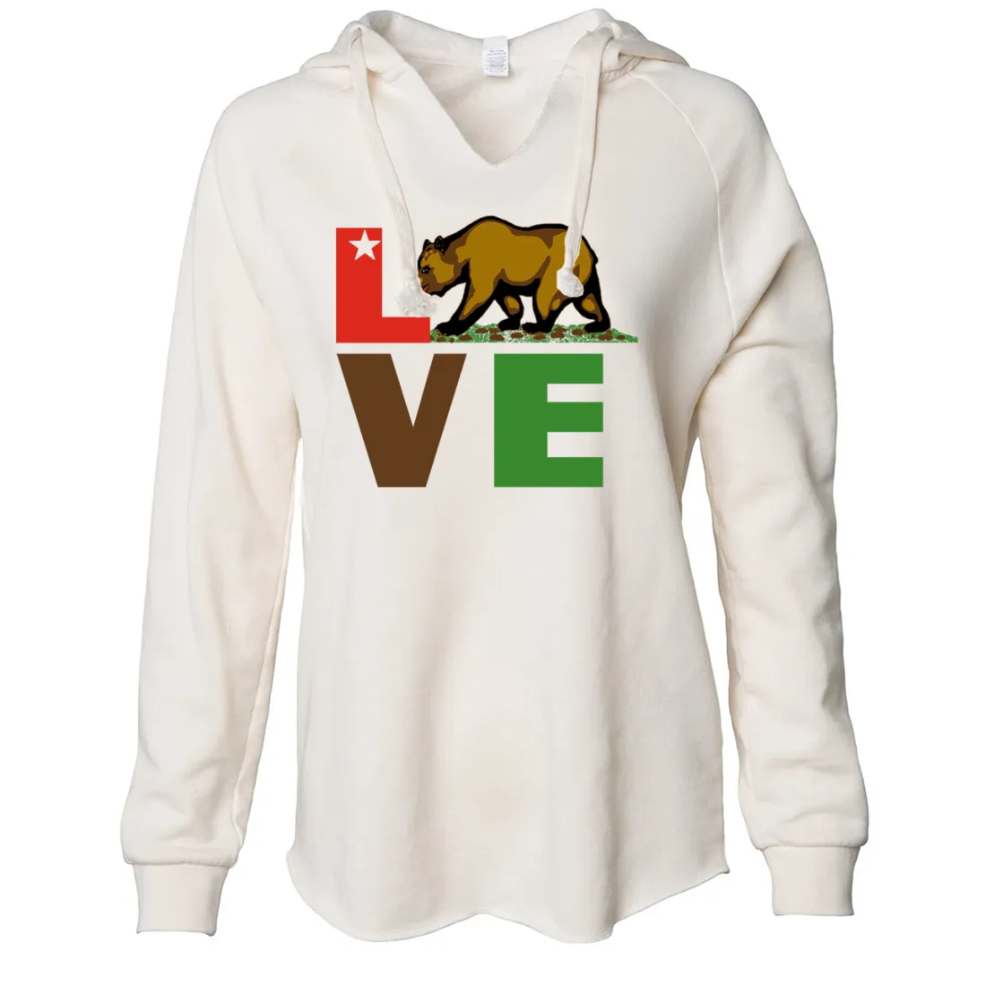 California Republic Love Bear Women's Soft Hooded Pullover